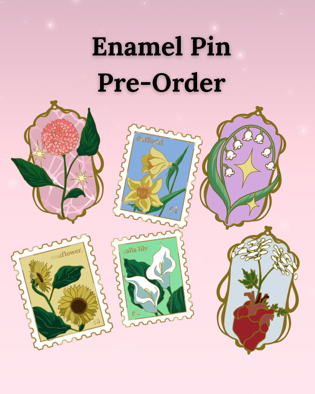 Garden Party Enamel Pins PREORDER