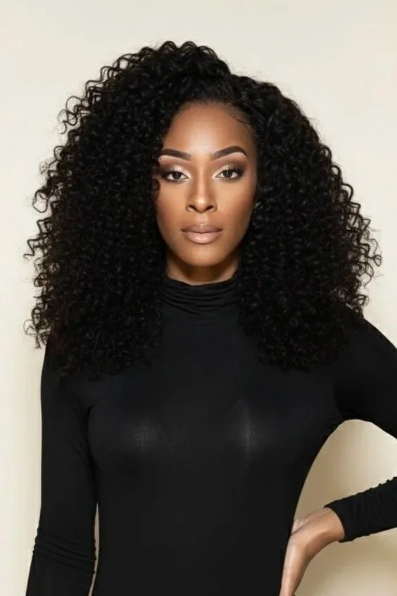Raw curly S.E.A glueless wig or unit Gwinnett, Lawrencville, Buford, Braselton, GA. Shipping available.
