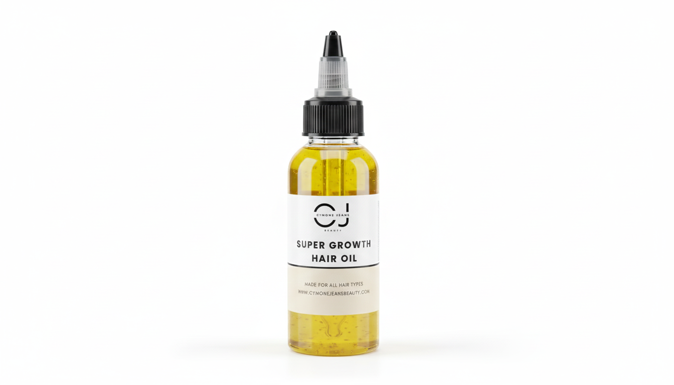 Our Super Growth Hair Oil is a powerful, nourishing blend designed to support stronger, healthier-looking hair and help reduce the appearance of hair loss and thinning. Made for all hair types, this lightweight oil helps moisturize the scalp, improve