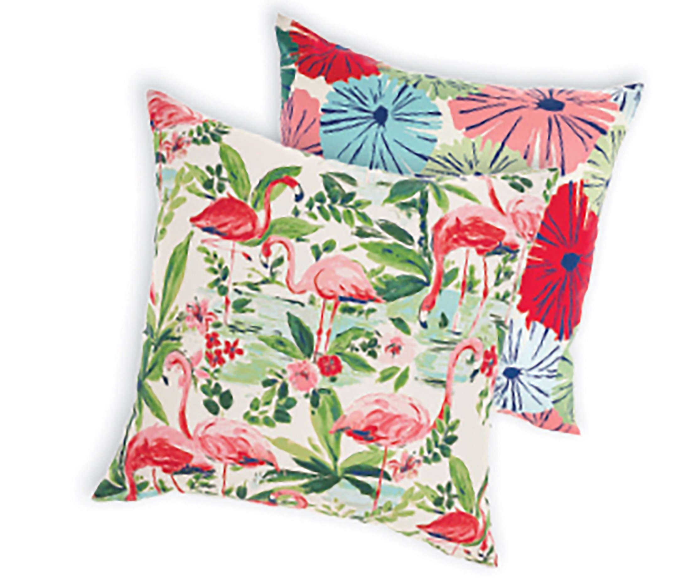  Bring cheerful energy to your home with  Waverley Collection  accent pillows. Friends will flock to the bright flamingoes and for a more subtle pop of colour, simply flip over to the abstract back.  www.ashley.ky  