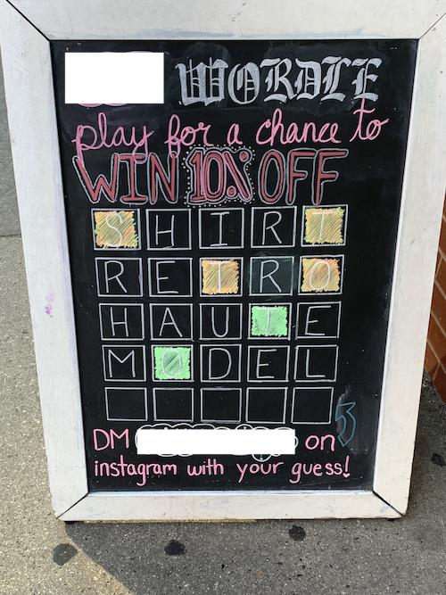 This store sucks at Wordle