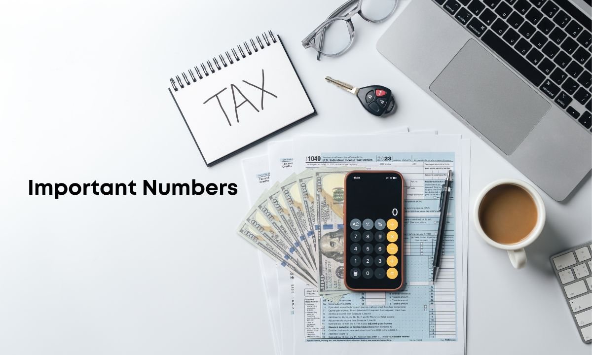 Notebook with tax and retirement planning notes representing important 2025 financial planning numbers