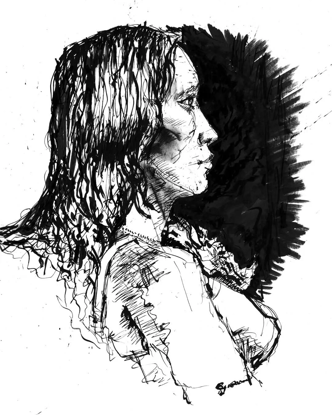 First time at Kline Academy - great place - loads of talent. images are 25 minute intervals for a long pose - pen/ink on bristol and strathmore
