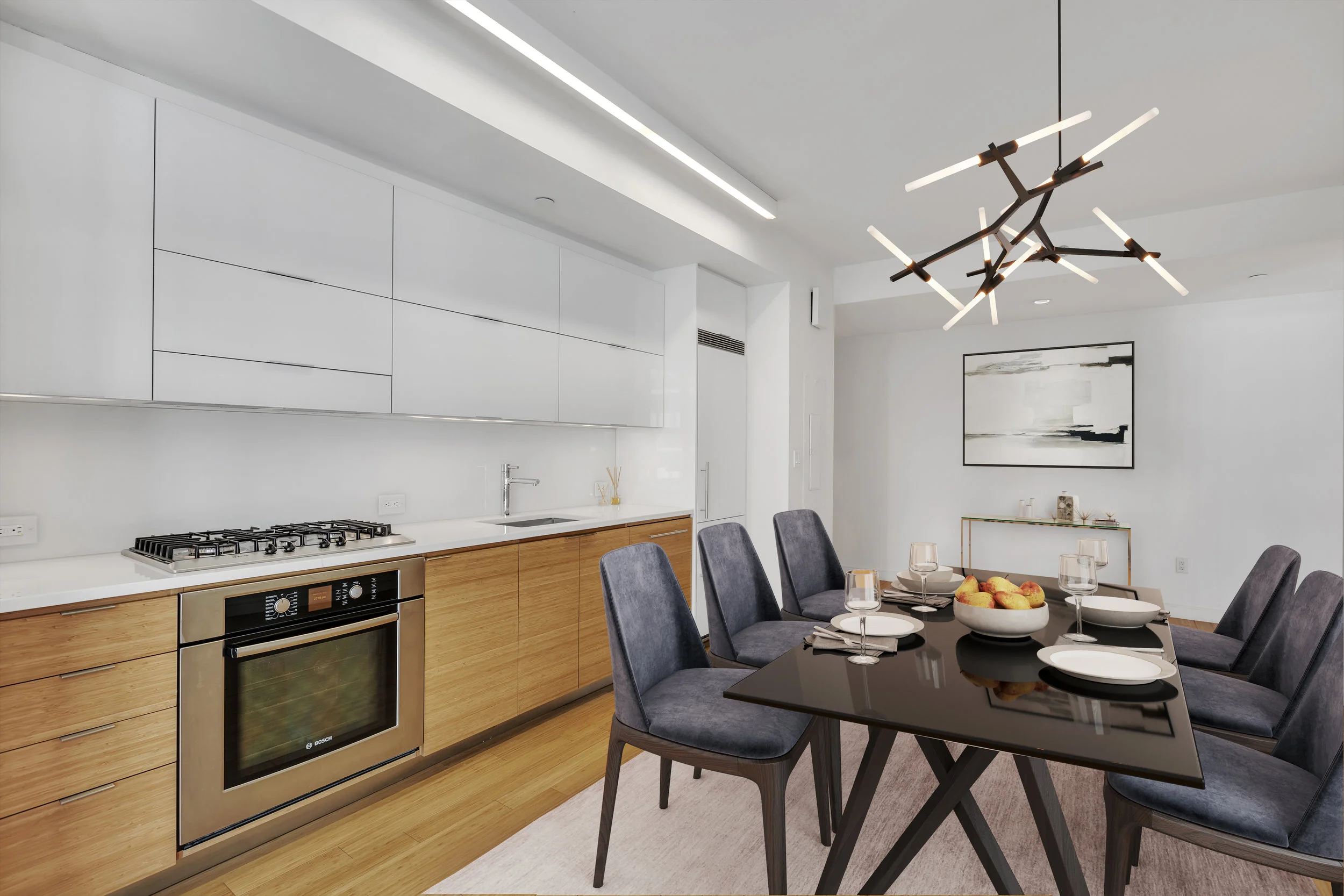   All apartments also have a Bosch washer and dryer.&nbsp;  Tranquil modernity is a key design element that unifies all of the apartments at 303.&nbsp;  