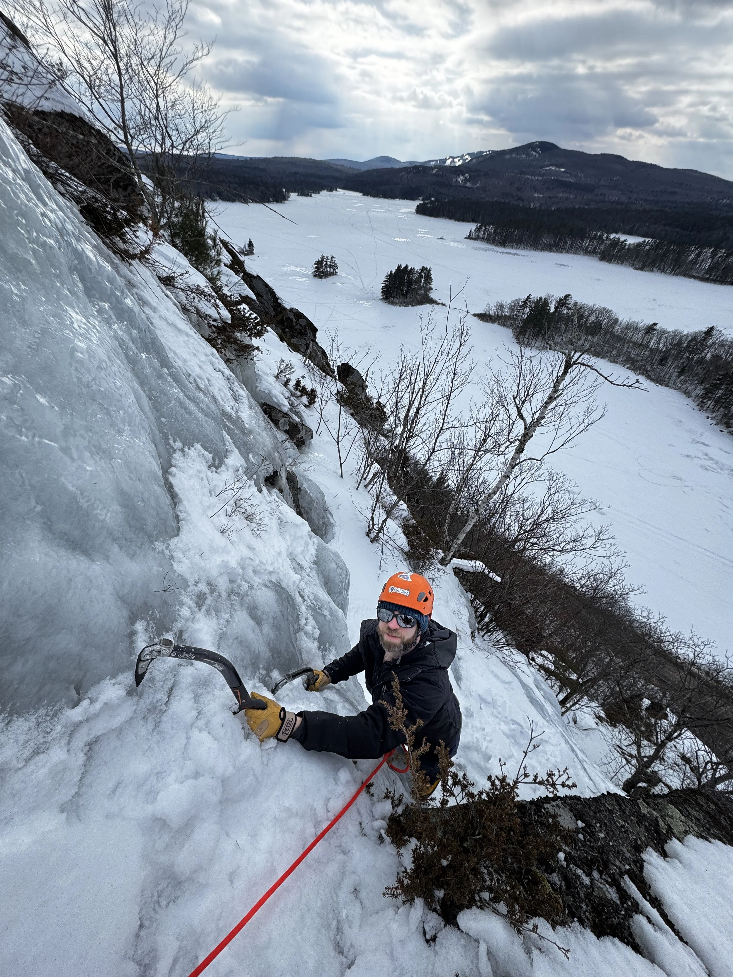 Ice Climbing in Camden, Maine