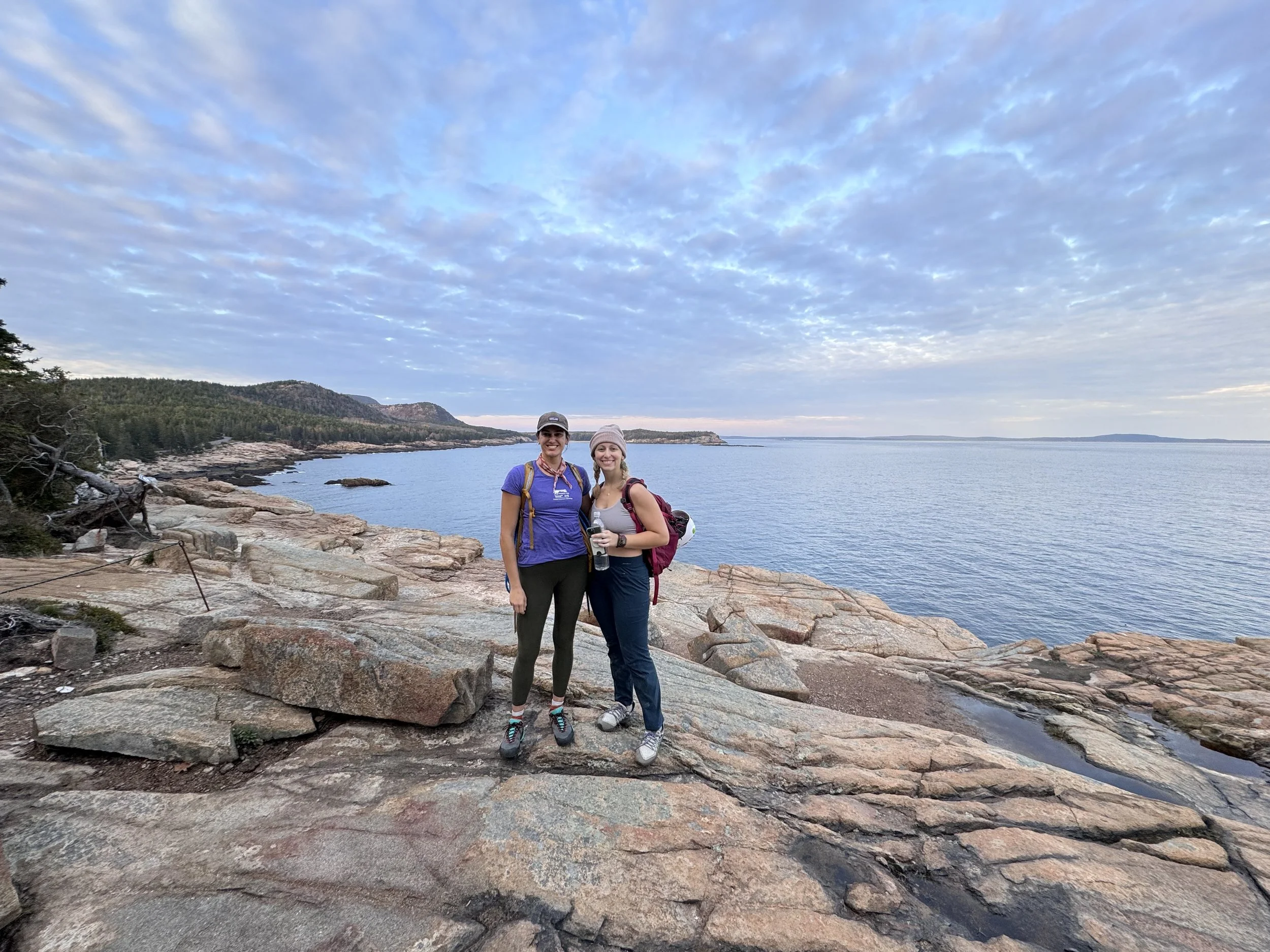 Otter cliffs at sunset on a perfect day in Acadia national park