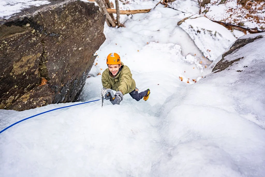 Guided ice climbing maine