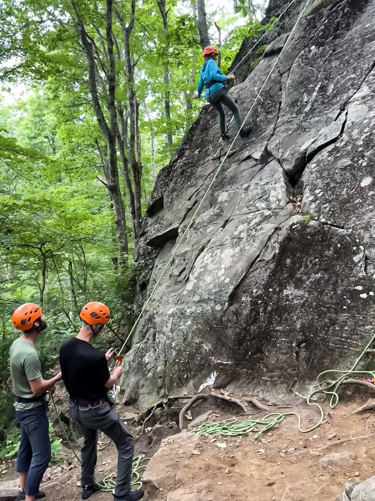 Maine rock climbing in Camden at the guides wall a local spot!