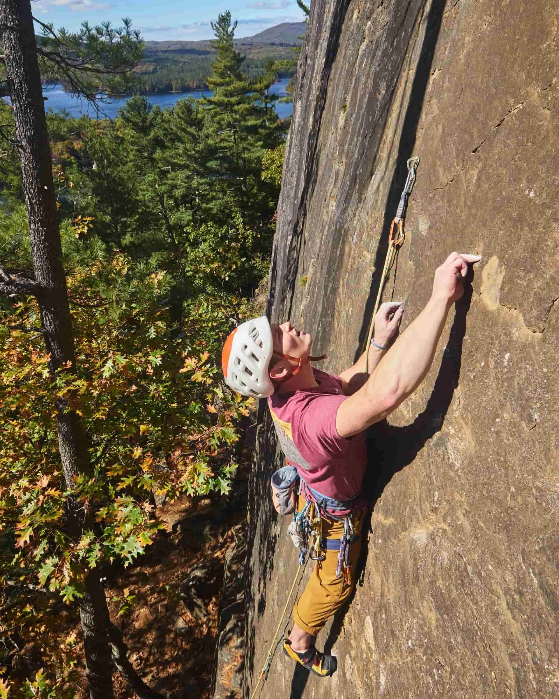 Learn to lead climb in camden maine