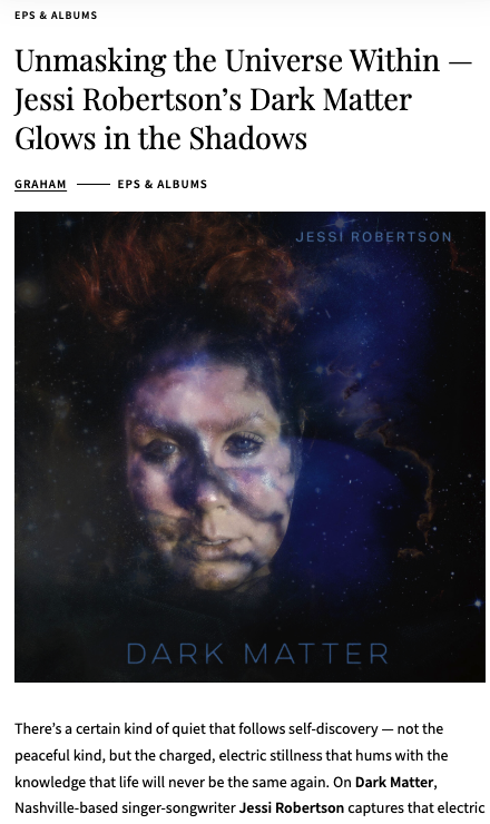 Hit Harmony Haven: Unmasking the Universe Within — Jessi Robertson’s Dark Matter Glows in the Shadows
