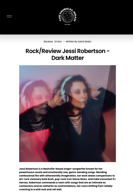 The Musical Road: Rock/Review Jessi Robertson - Dark Matter