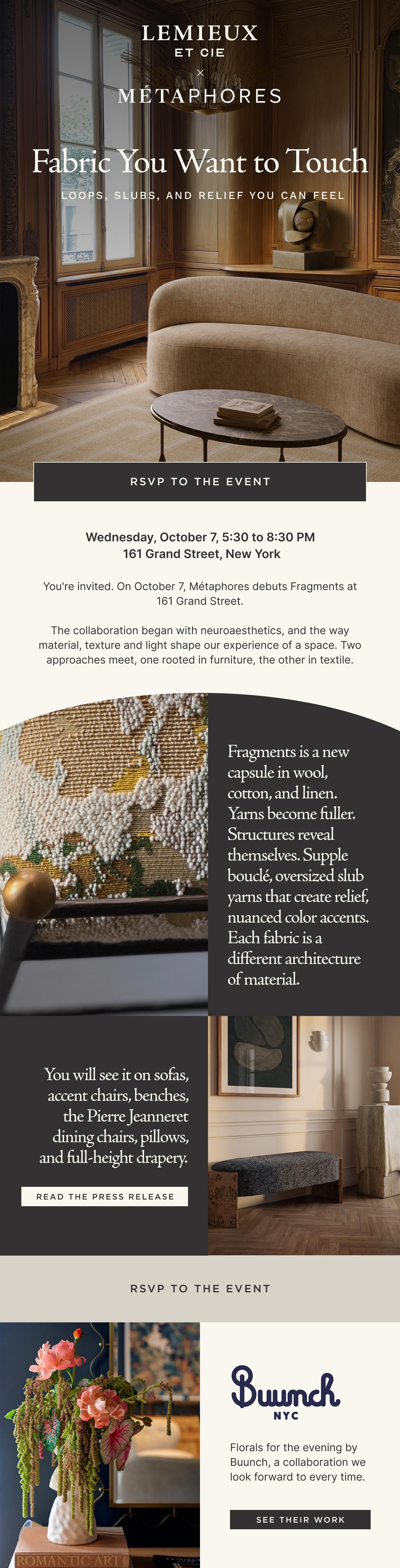 LEMIEUX ET CIE MÉTAPHORES Fabric You Want to Touch