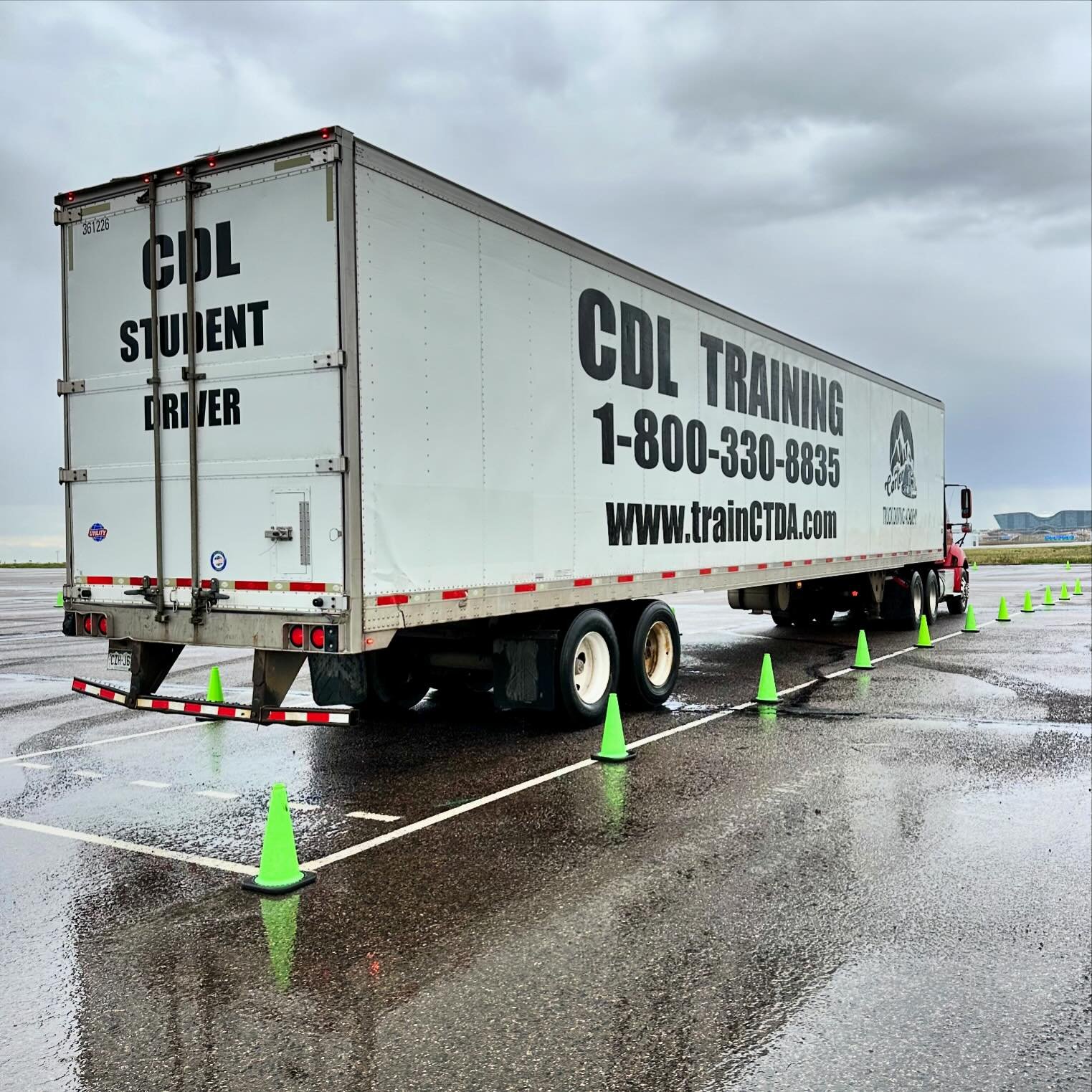 Despite the rain, everyone did great on their tests today! 🌧️ ☔️ 🚛 #drivepointcdlacademy