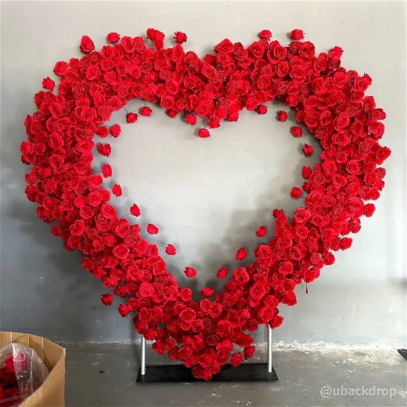Red Rose Flower Heart - $185