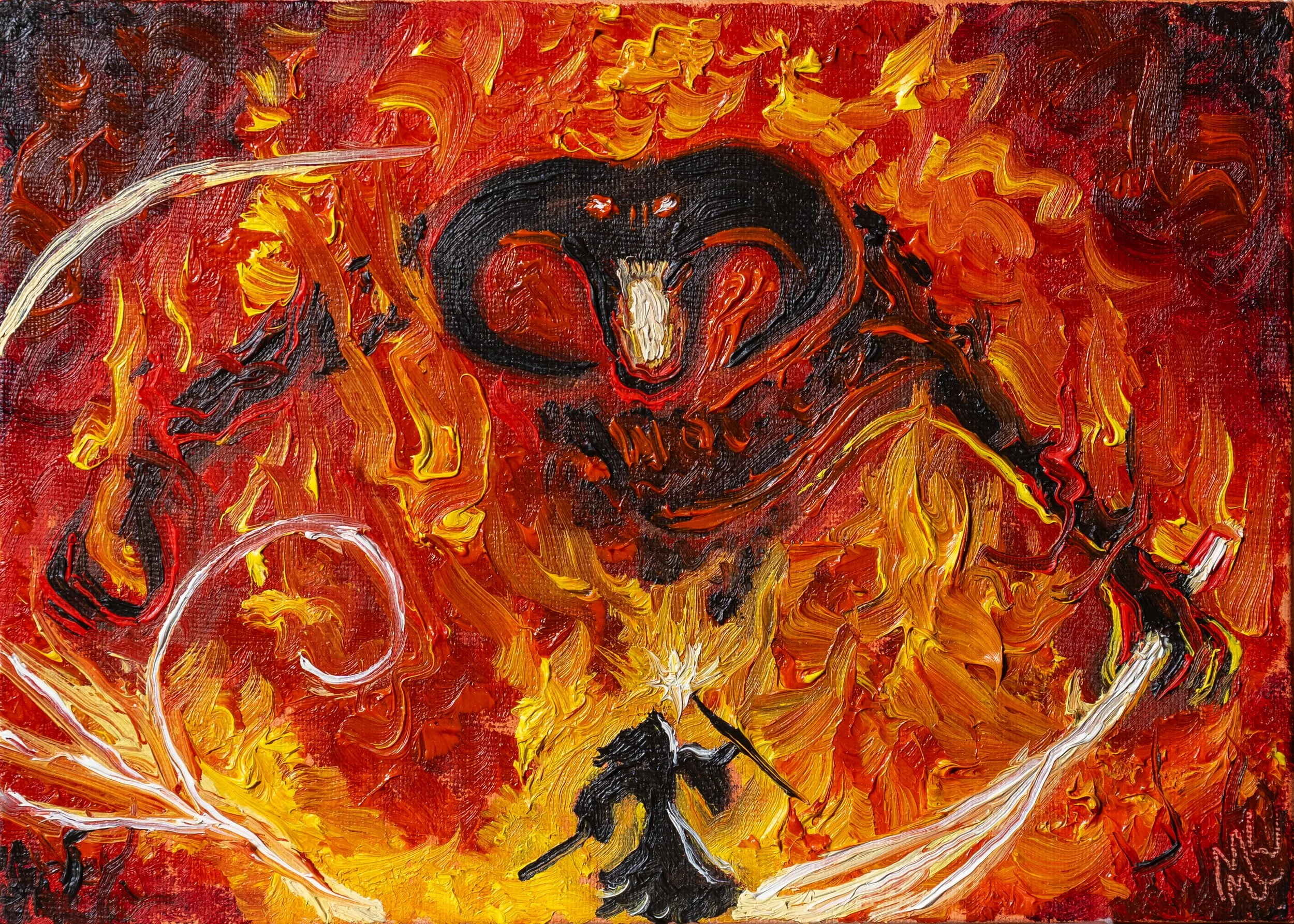 Gandalf vs Balrog - Original Painting SOLD