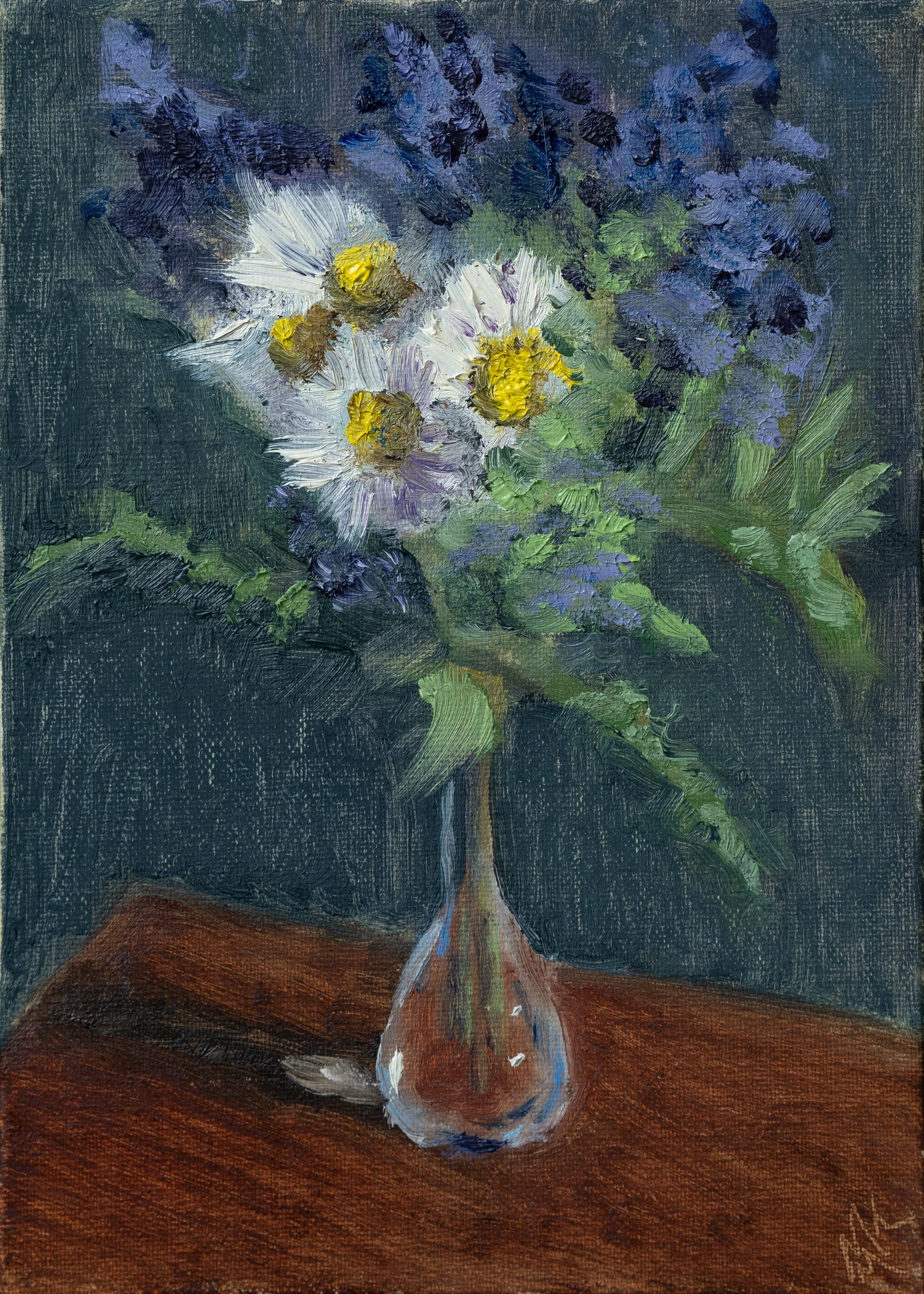 Flowers in a Glass Vase - Original Painting