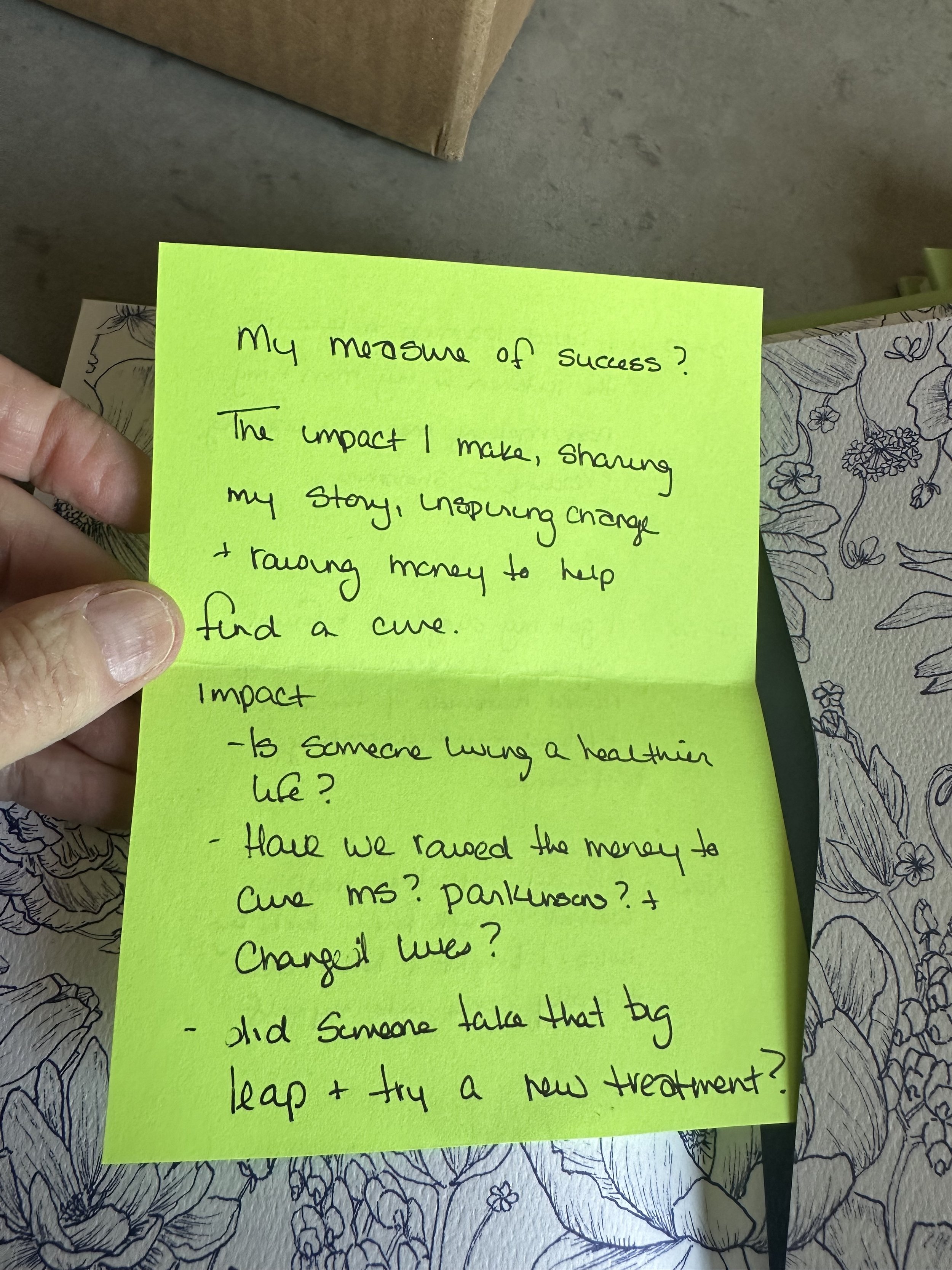 My measure of success?