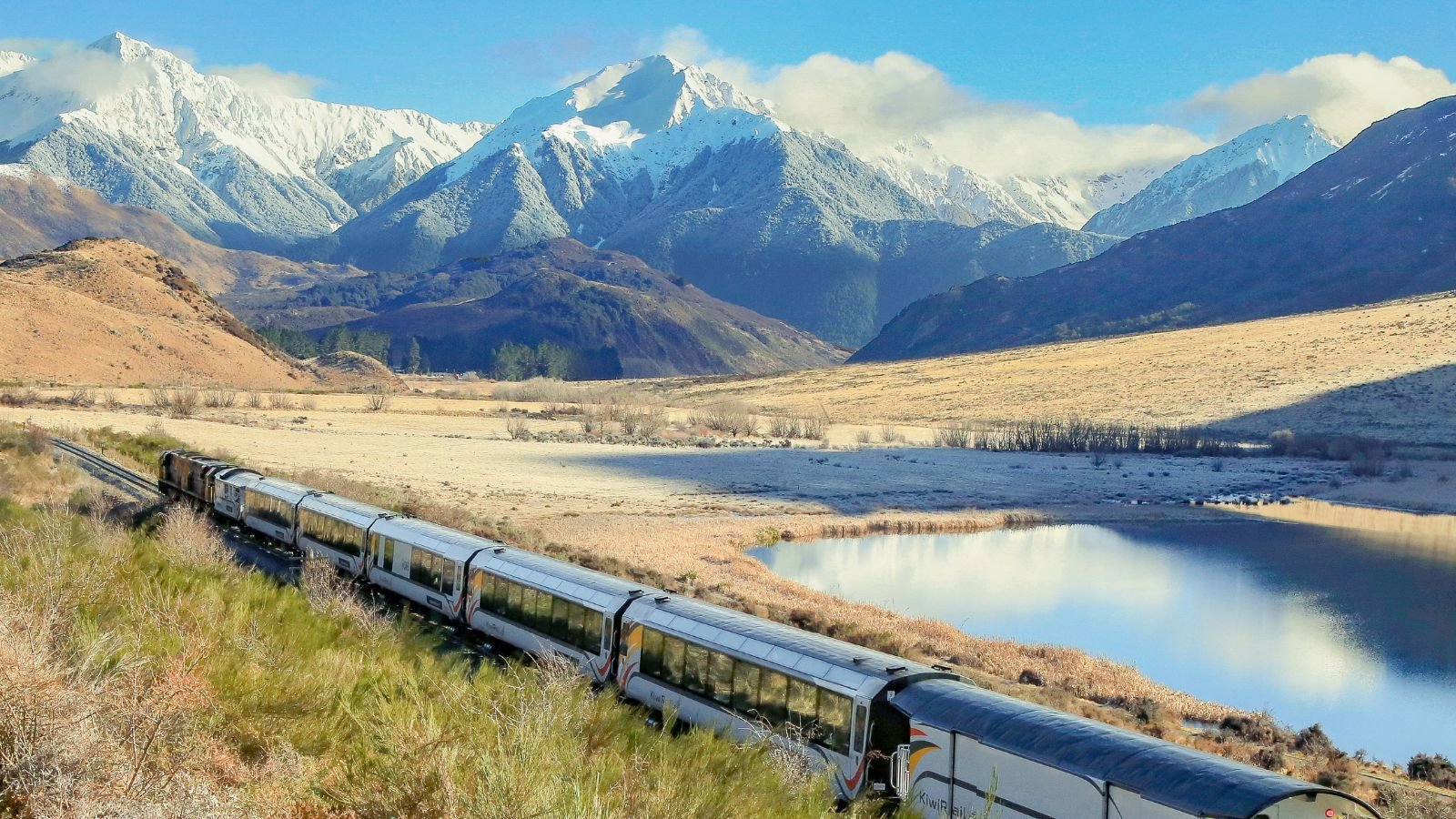 TranzAlpine Train crossing