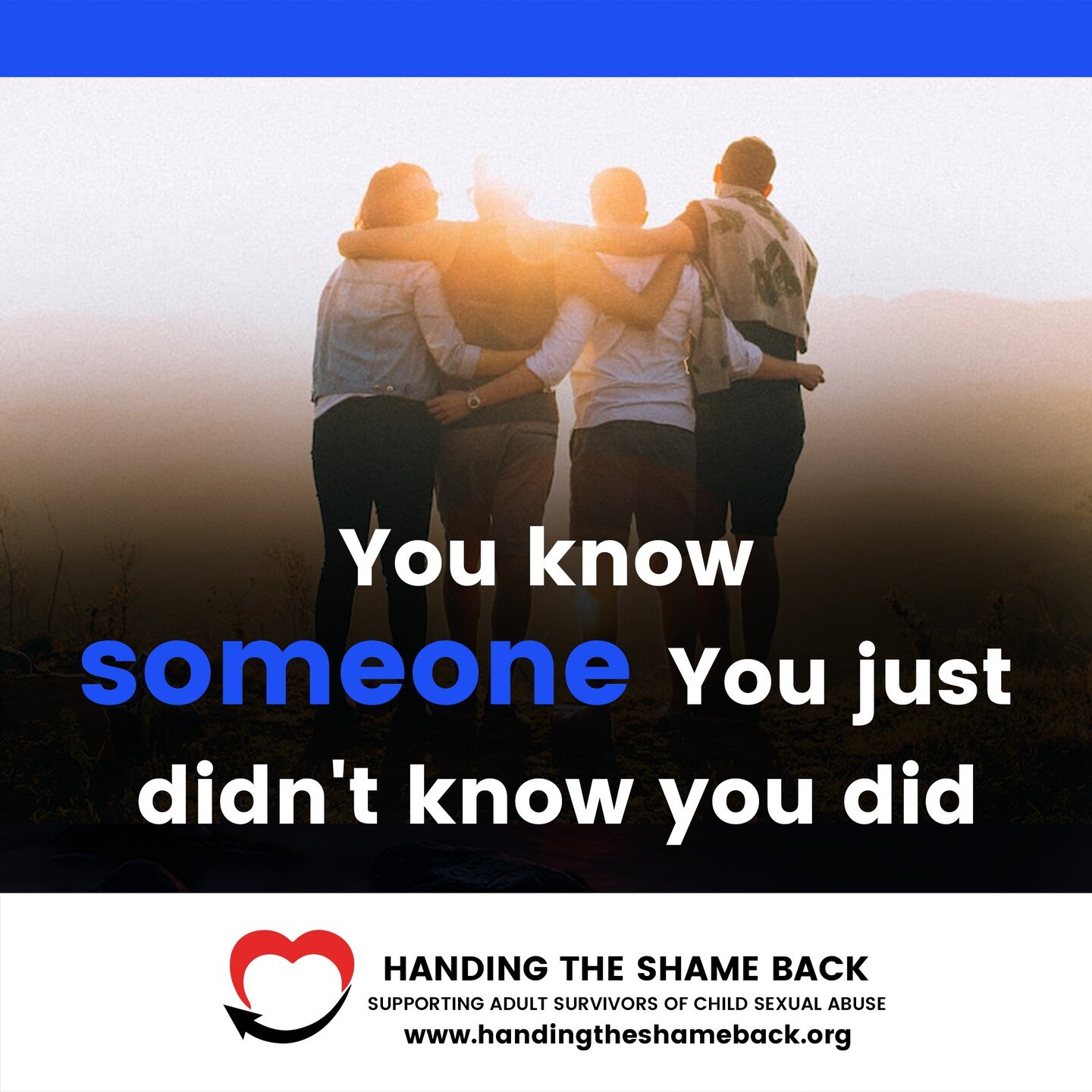 Numbers don't Lie
The probability you know someone who is a survivor of child sexual abuse is very high. Why? Because the numbers are staggering. If 1 in 3 girls and 1 in 5 boys have been abused by age 16, you know someone.but the shame they feel, ma