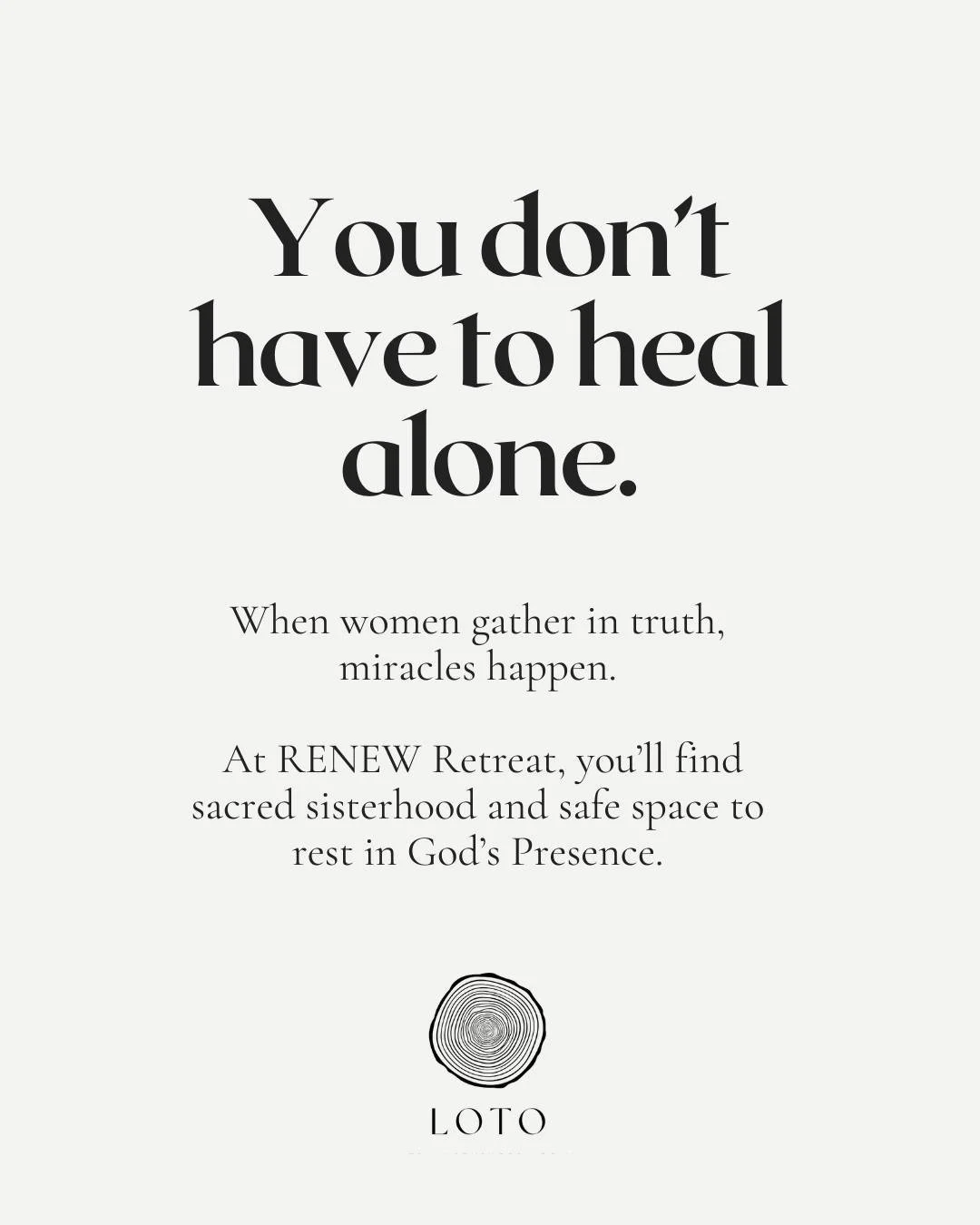 You don’t have to heal alone. When women gather in truth, miracles happen.
At RENEW, you’ll find sacred sisterhood and a safe space to rest in God’s Presence.
→ Early Bird pricing and guest application now open.
Link in bio ?