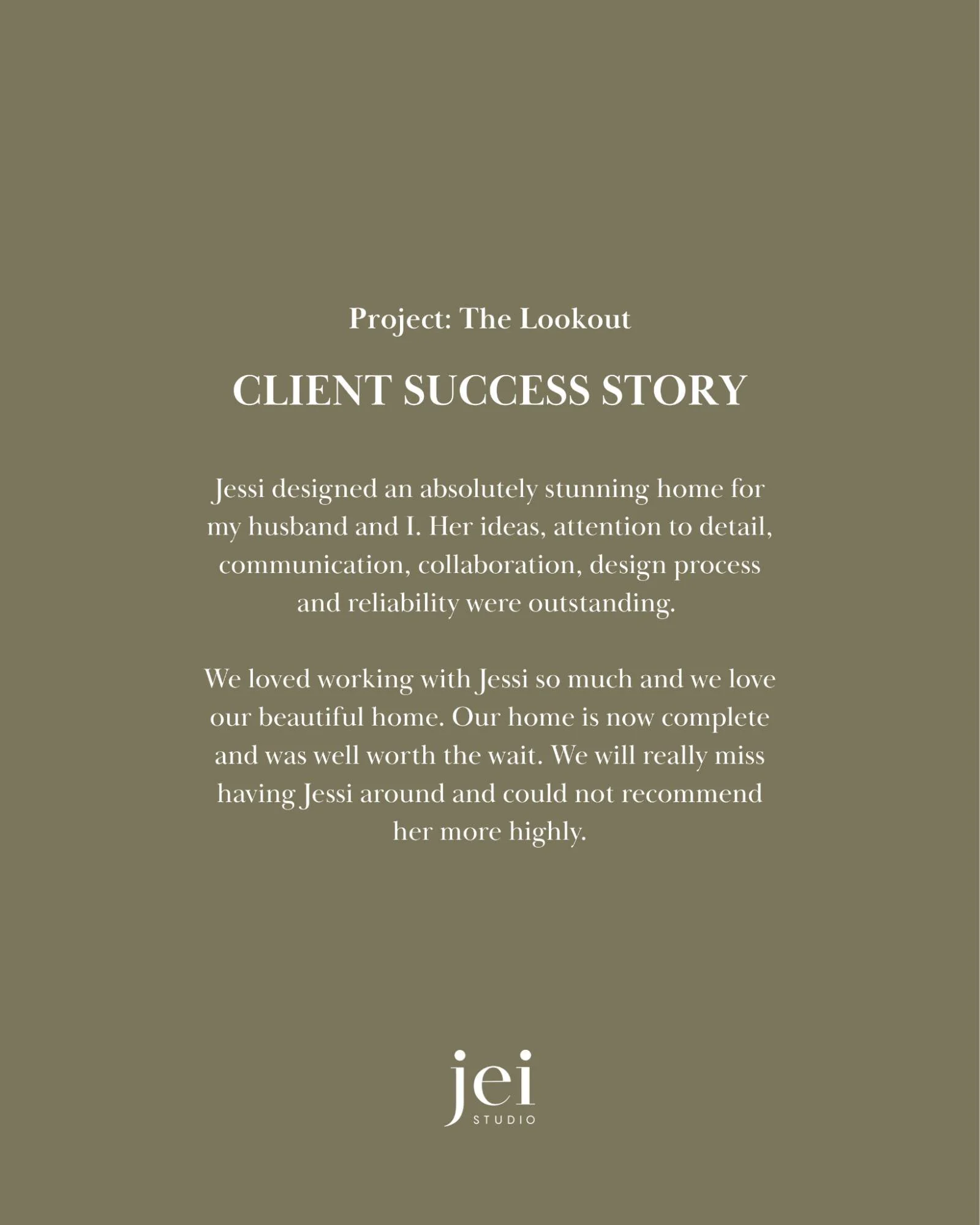 There&rsquo;s no better feeling than seeing our clients fall in love with their finished home.

This kind feedback from our &lsquo;The Lookout&rsquo; project is a reflection of the care, detail, and connection we bring to every space, from concept to