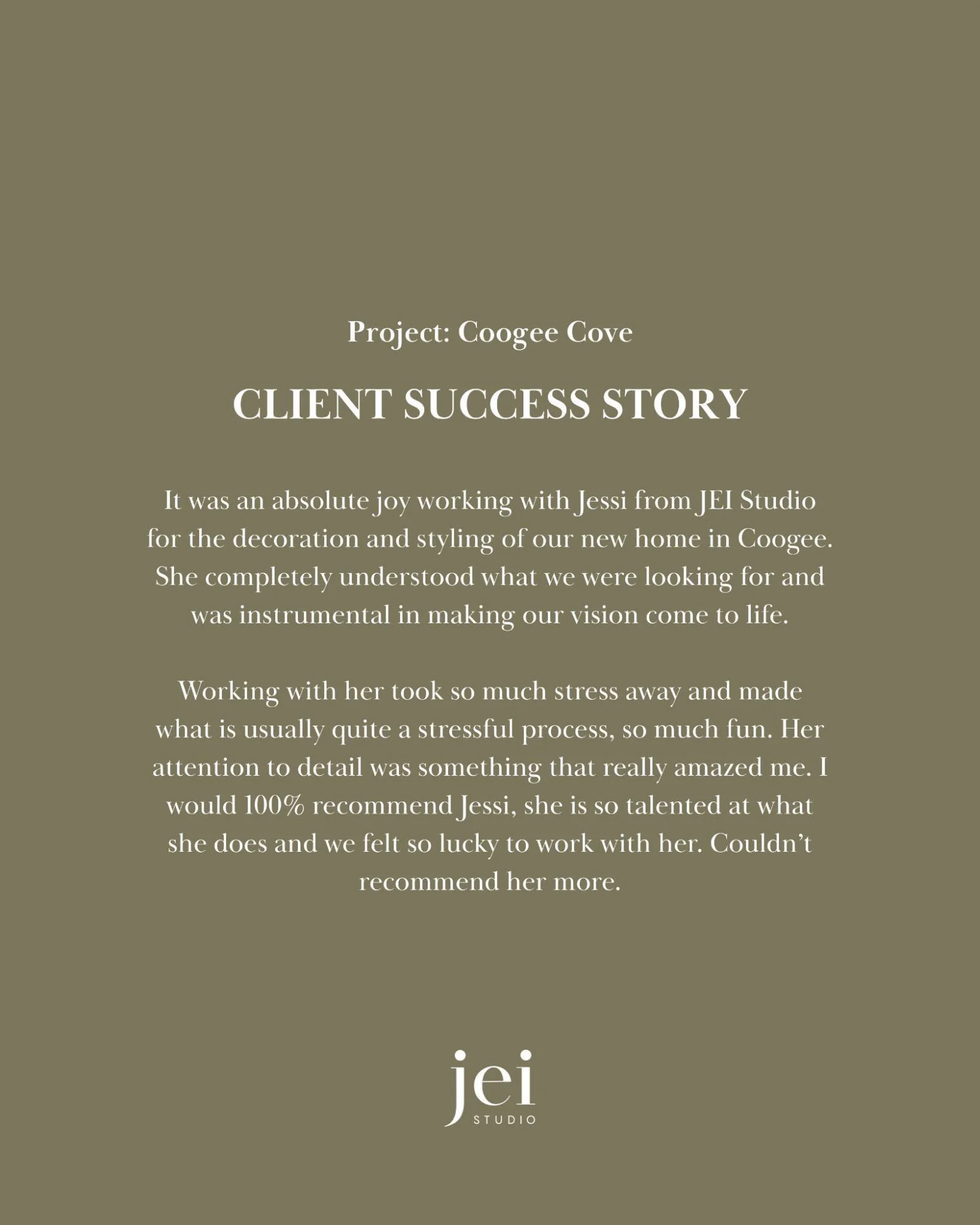 A client experience we&rsquo;re truly grateful for. 

Project Coogee Cove was shaped through trust, clarity and close collaboration. 

At the heart of how we work is a commitment to a seamless experience from start to finish, and we&rsquo;re always t