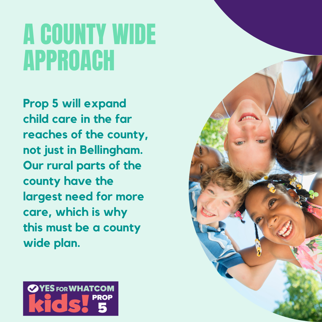 Prop 5 will expand child care in the far reaches of the county, not just in Bellingham. Our rural parts of the county have the l.png