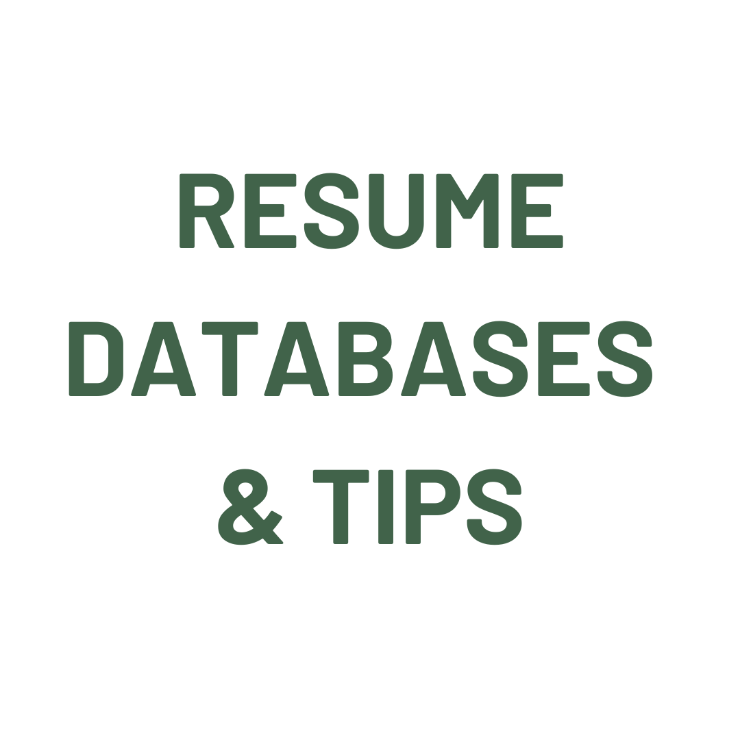 Resume Databases & Tips