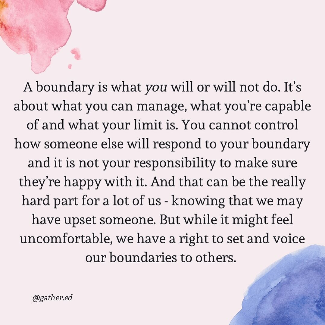 How true is this quote from @katharineboylan on our podcast this week? 

One of the trickiest parts of setting boundaries is worrying about how others will respond to them. We may have been raised to people please or naturally put others&rsquo; needs