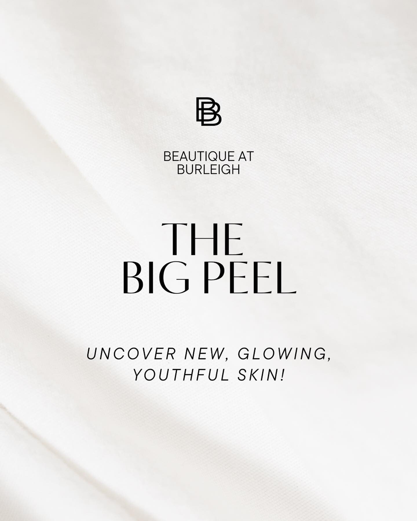 Peel away problem skin &amp; reveal perfect glowing skin, with our NEW rejuvenating BIG PEEL treatment. ✨​​​​​​​​
​​​​​​​​
 💫 Our BIG PEEL is like no other!​​​​​​​​
It exfoliates into the deep layers of your skin, removing several layers of dead ski