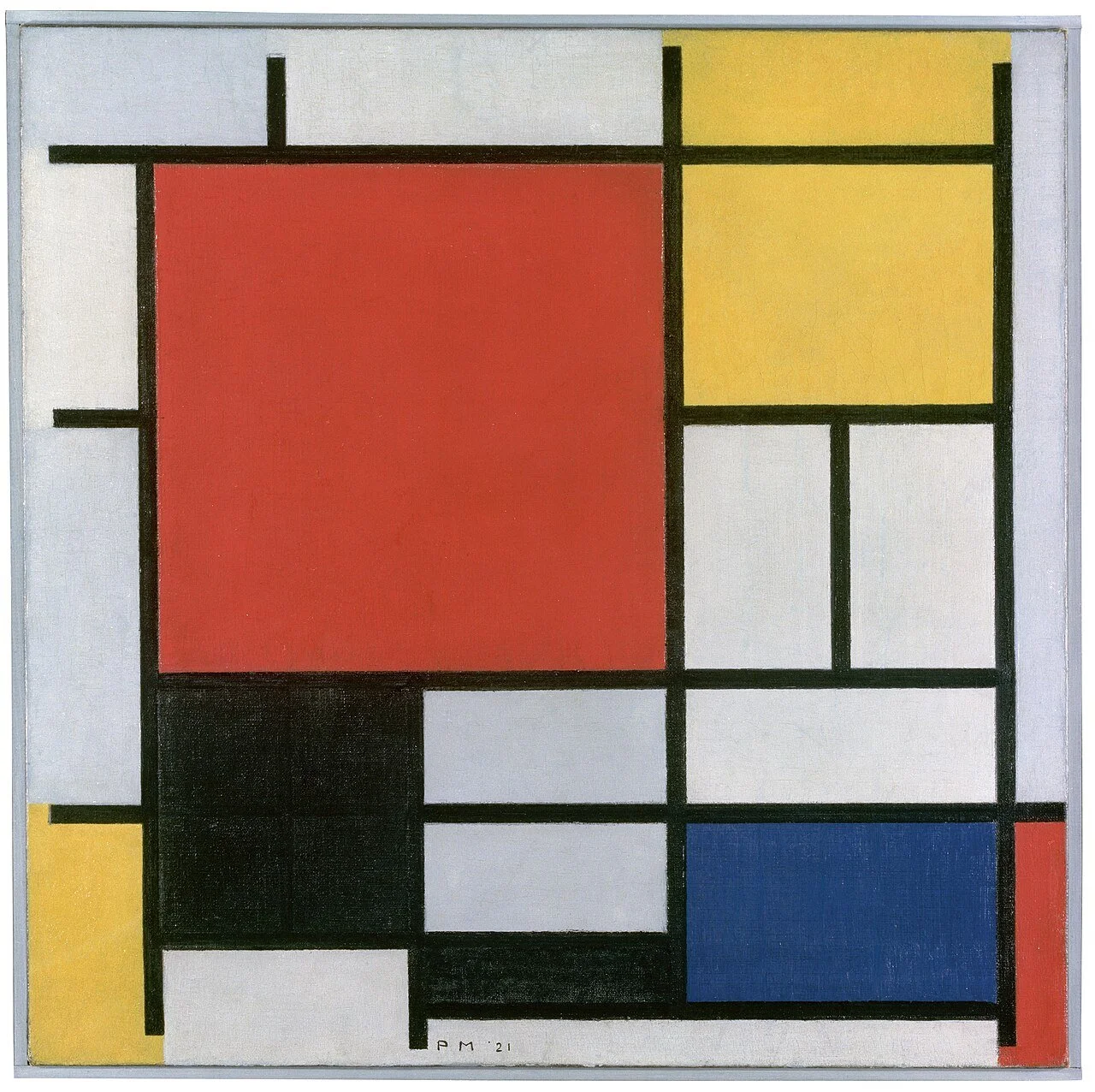 Mondrian, Piet. Composition with Red, Blue, and Black. 