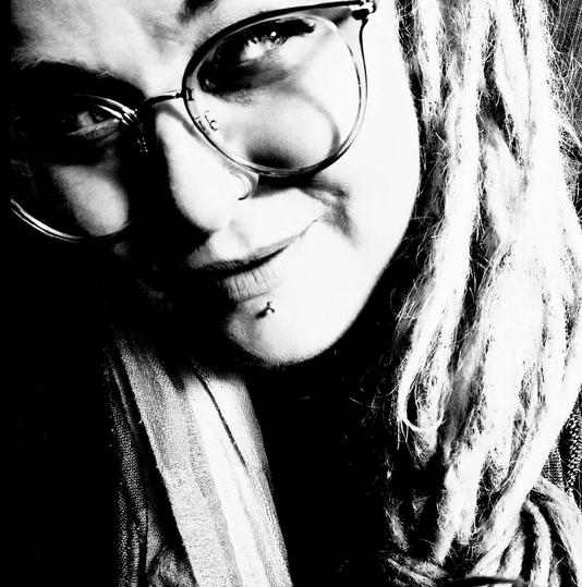 Female portrait black and white