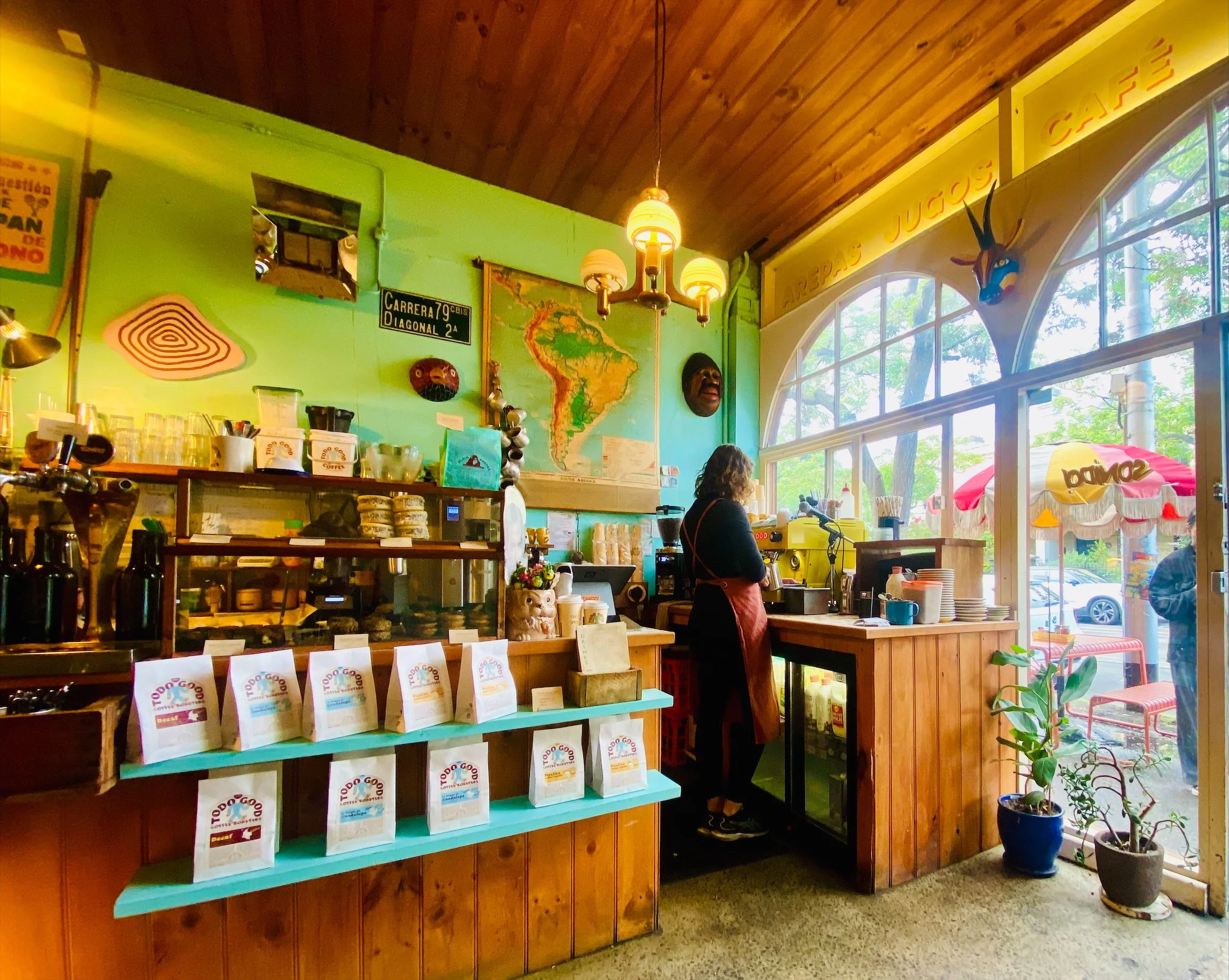 Barista making a coffee at Sonido, Melbourne.