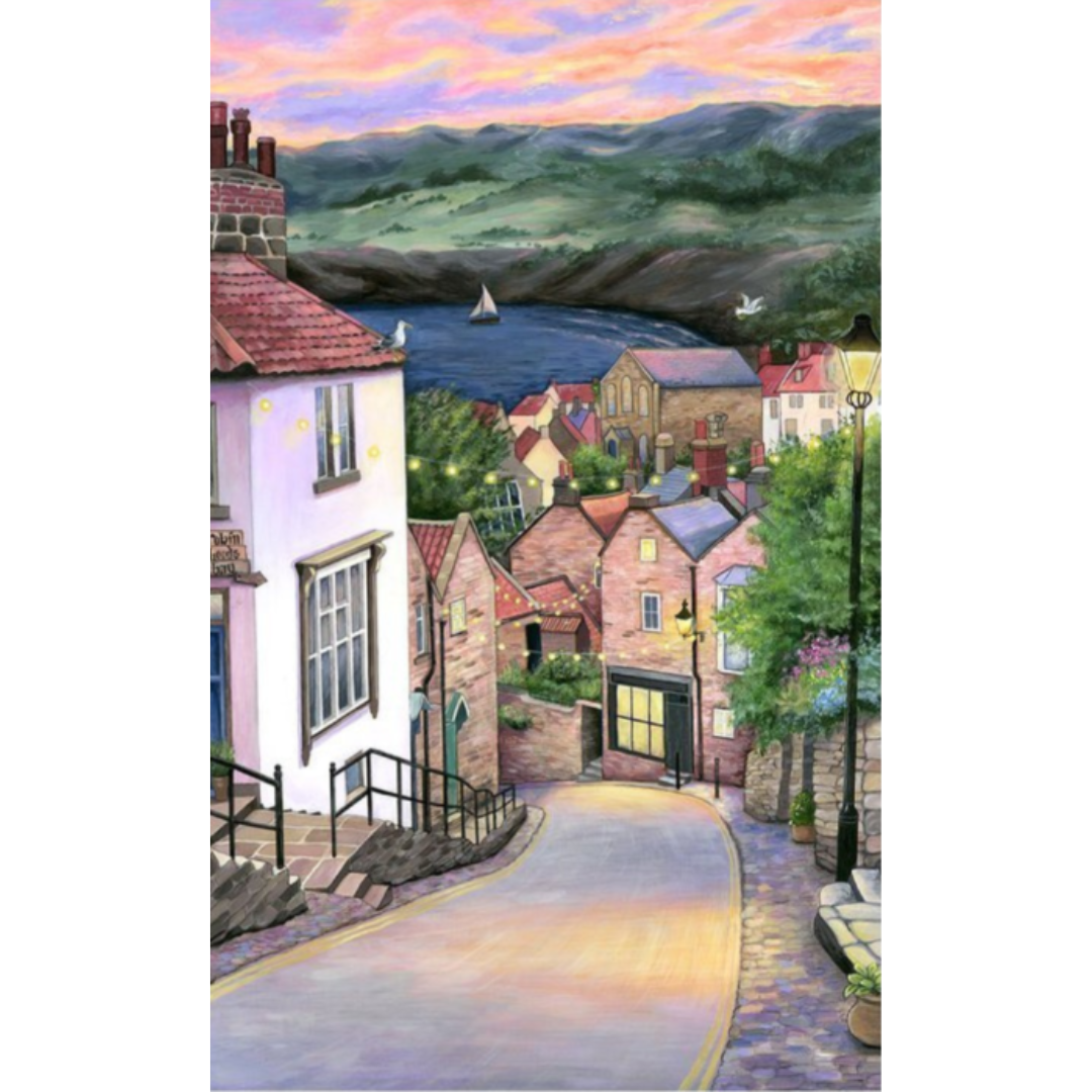 'Tangerine Skies Over Robin Hood's Bay' by Eve Melia