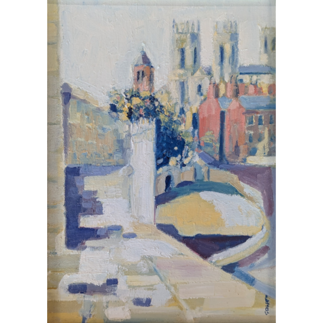 'Dappled Sunlight, Castle Wall, York' by Richard Gower