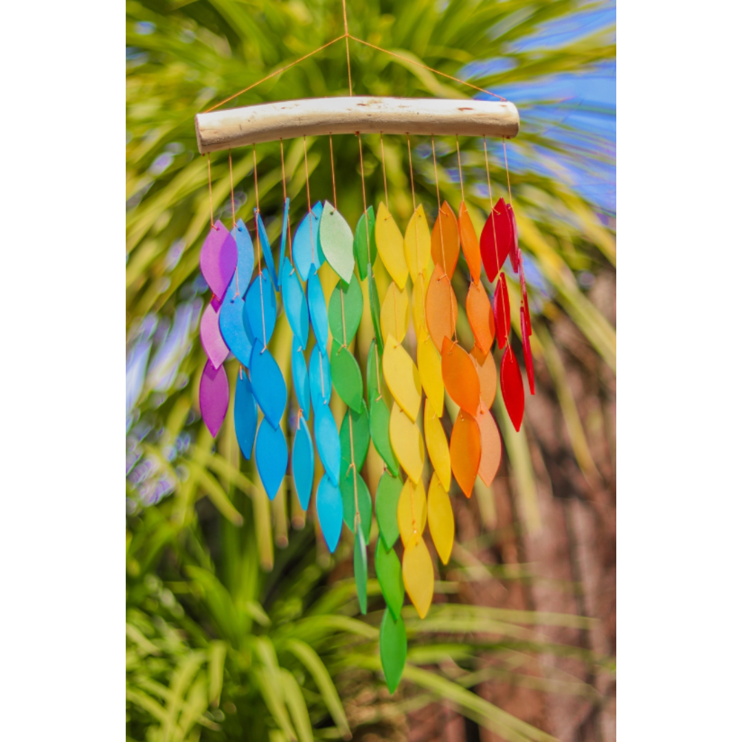 Glass Windchime 'Rainbow Waterfall'