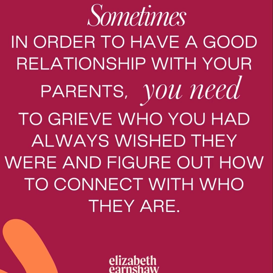 In my work as a therapist, I&rsquo;ve met with a lot of young adult clients who are saddened that the relationship they have with their parents is mediocre.

For this particular type of issue, it&rsquo;s  not that the relationship is terrible, but it