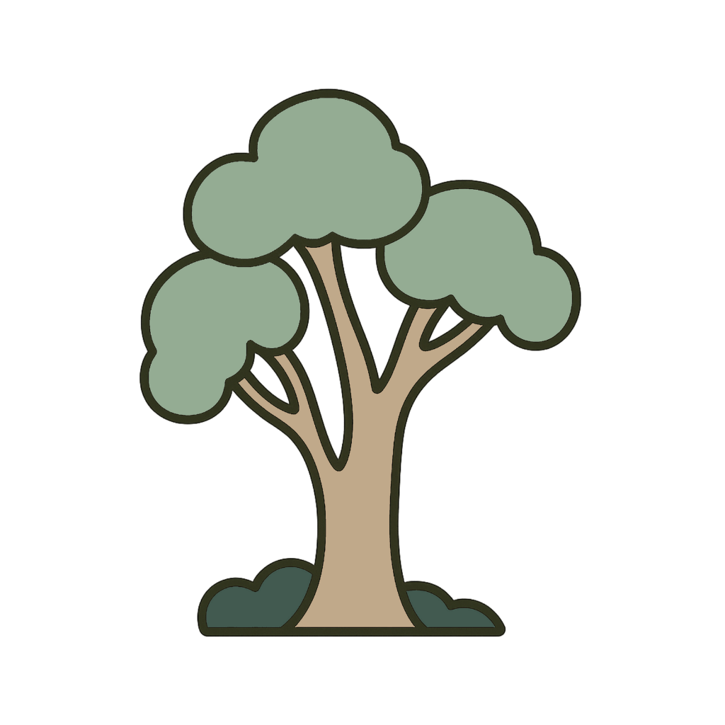 illustration of a gum tree