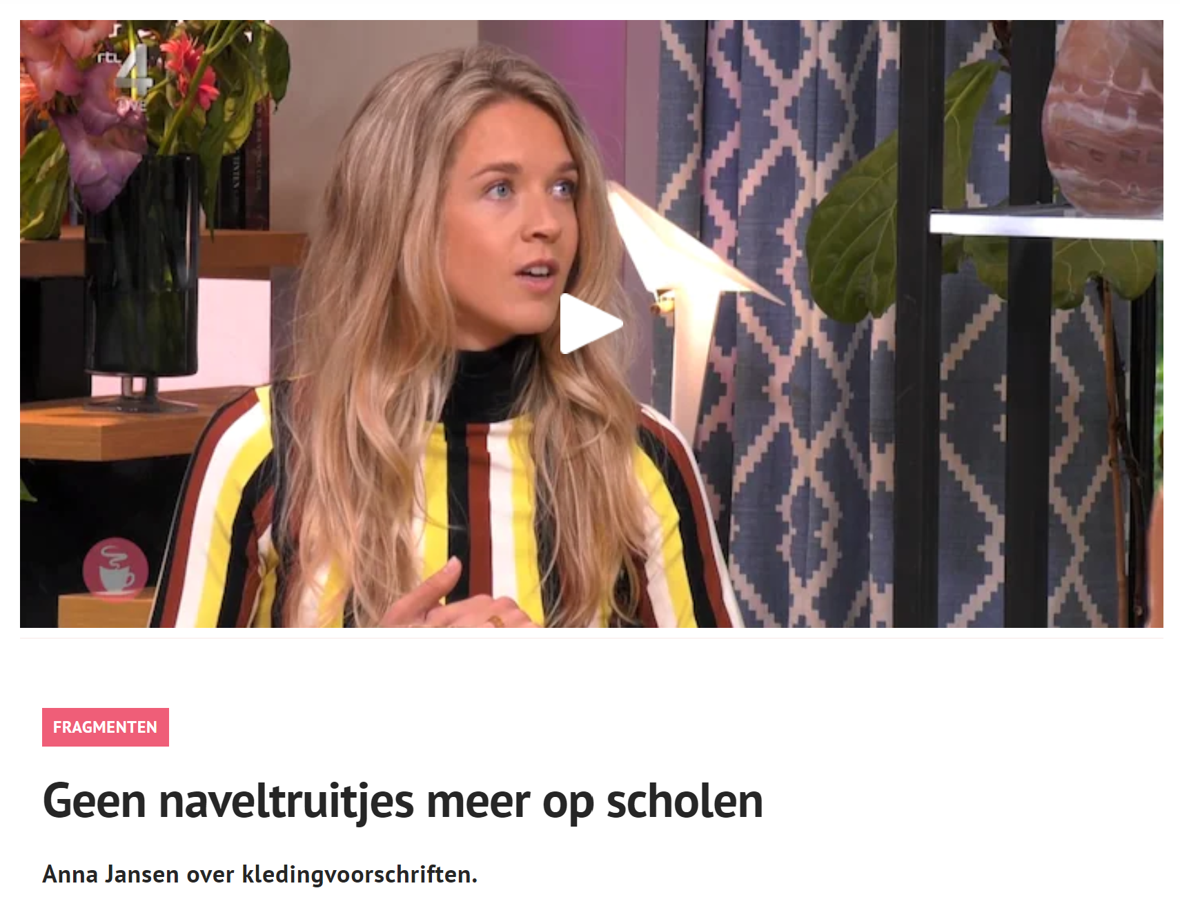 Anna Marah Jansen Koffietijd Kledingvoorschriften Opinie NRC