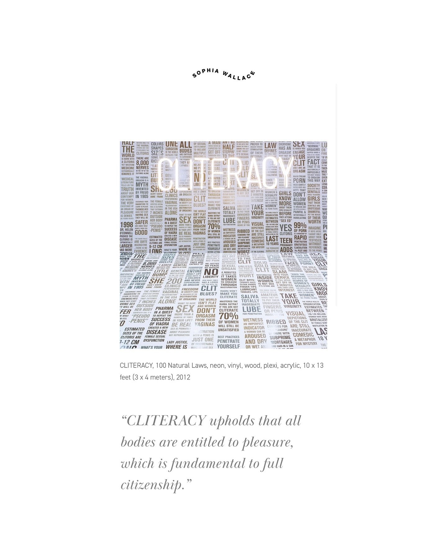 ✨ CLITERACY - forever and always a huge fan of @sophiawallaceartist &lsquo;s work 💗

&ldquo;CLITERACY upholds that all bodies are entitled to pleasure, which is fundamental to full citizenship.&rdquo; ~Sophia Wallace

This image has been my phone wa