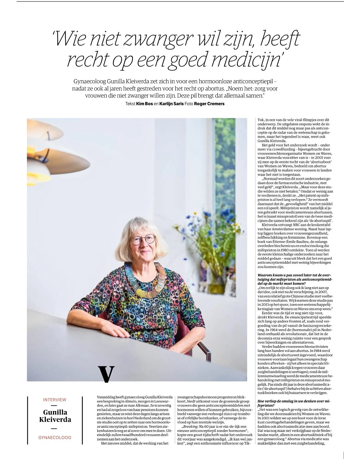 🗞️💊 &ldquo;Er is nog veel te doen.&rdquo; Om met gynaecoloog Gunilla Kleiverda te spreken 🫶🏾

@abortionpil #zelfbeschikking #vrouwenrechten #womensrightsarehumanrights
