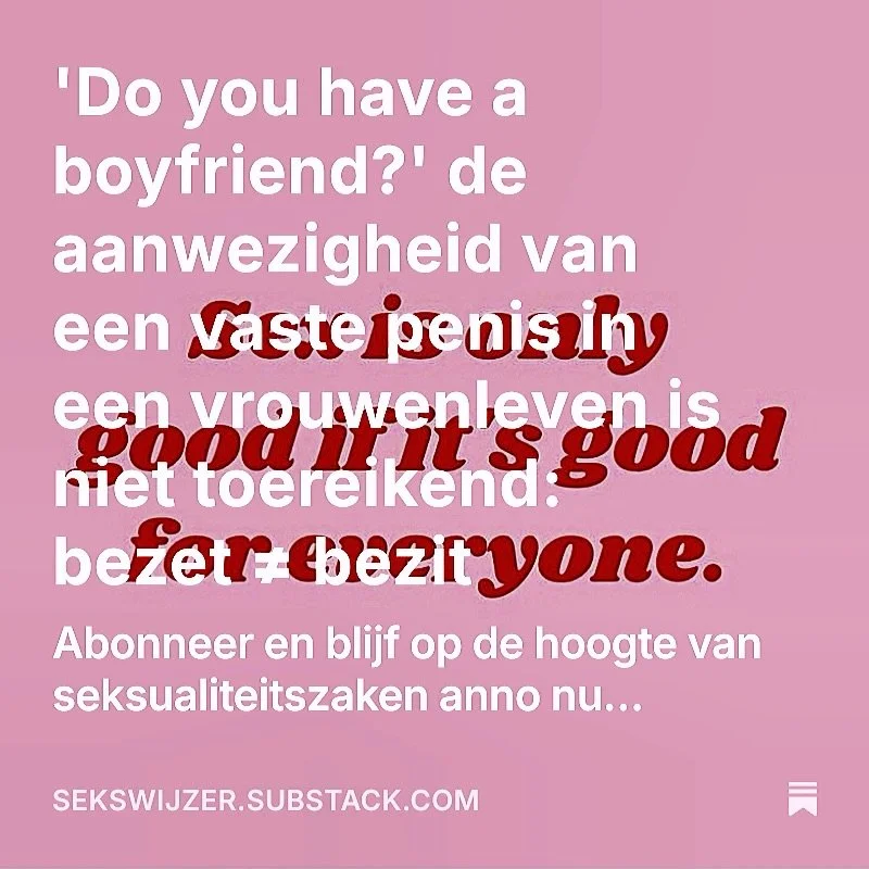 #doyouhaveaboyfriend in het kader van &ldquo;dat bepaal ik zelf wel&rdquo; een substackje om in te komen 🙋🏼&zwj;♀️

afbeelding @iamempwr 

@substack