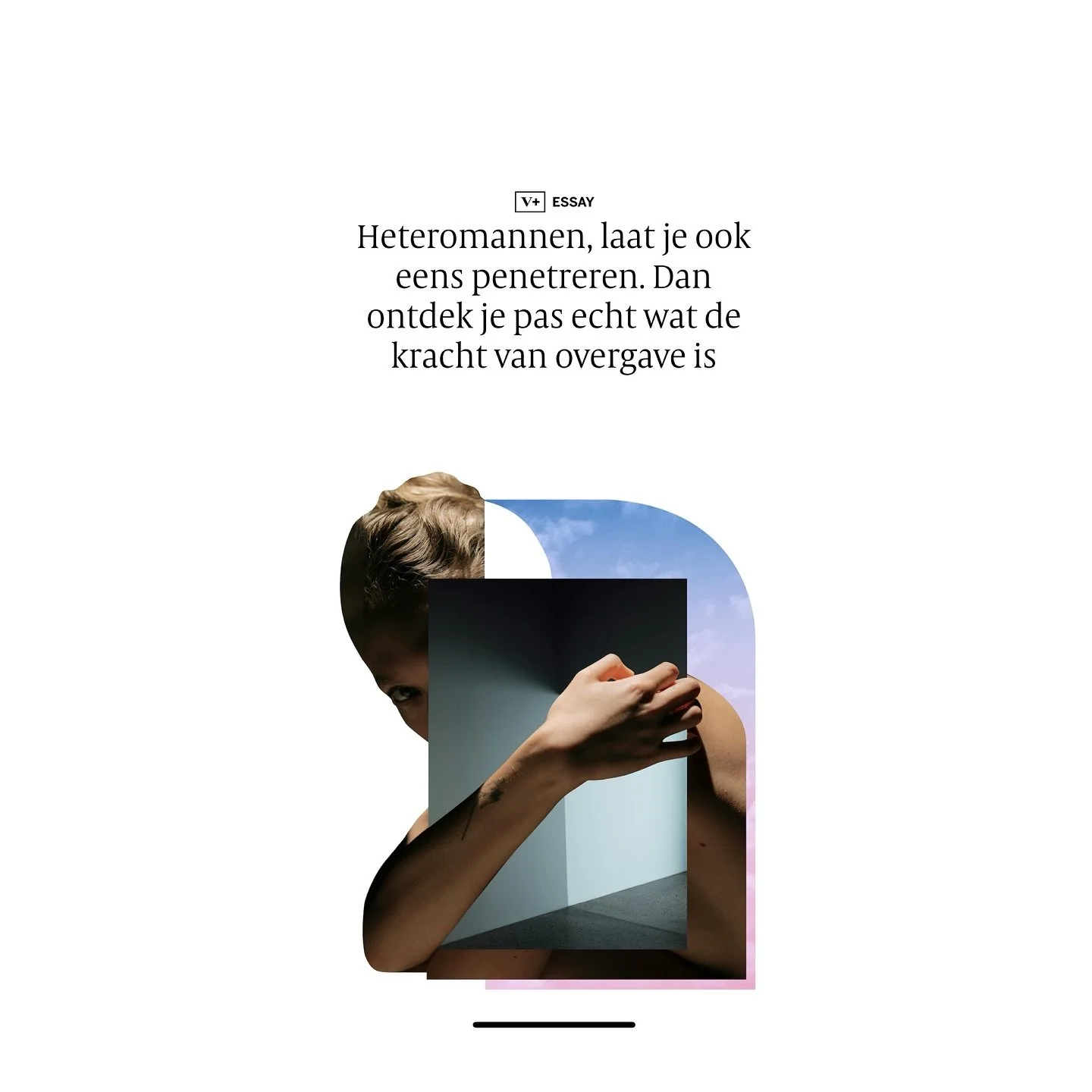 @bregjehofstede schreef een prachtig essay 💙
=&gt; lees haar hele stuk in de Volkskrant 🗞️

werk op slide 1 &amp; 9 door Julia Ossko &amp; Eugen Schulz

#vrouwen #mannen #seksualiteit