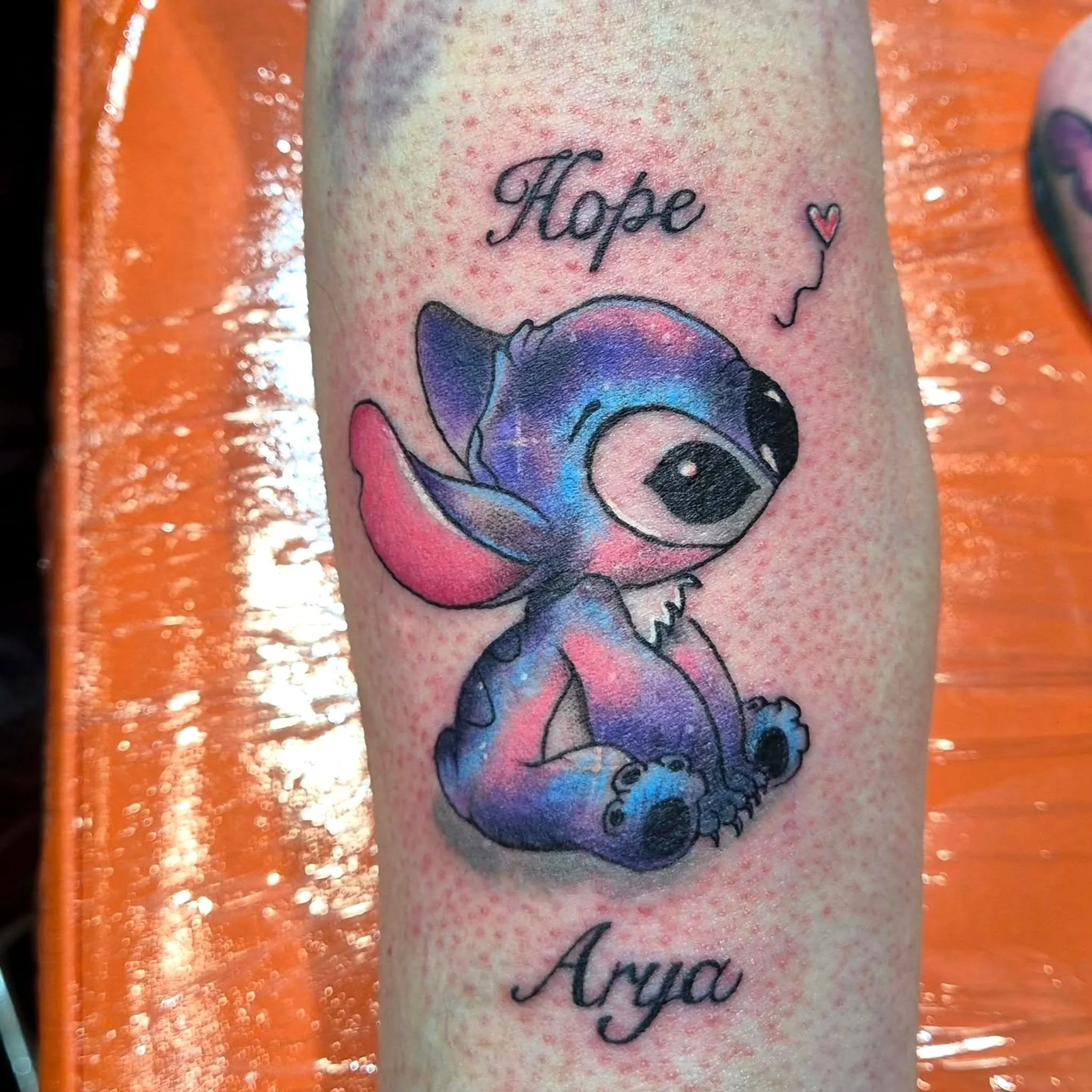 A super cute galaxy stitch by @_lftattoo 🪐🌌
 #tattoo #paisley #chameleontattoo #glasgow #stitch #stitchtattoo #liloandstitch #liloandstitchtattoo #galaxy #galaxytattoo #disney #disneytattoo