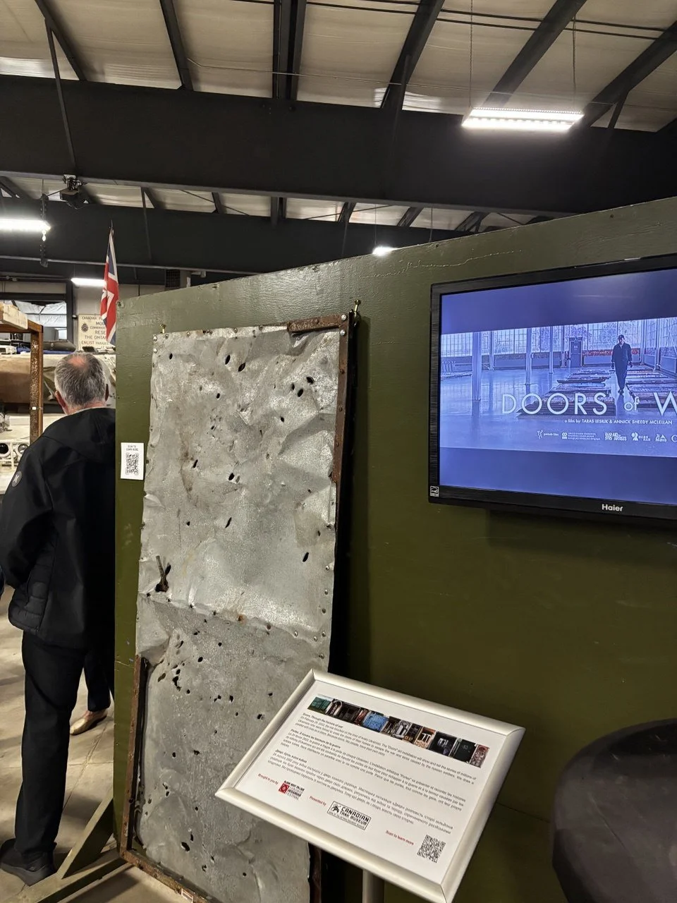 War in Ukraine, art installation, installation art, art, Canada art, USA art, Ukraine art, Doors through the horror of war, war art, Ruslan Kurt, artist