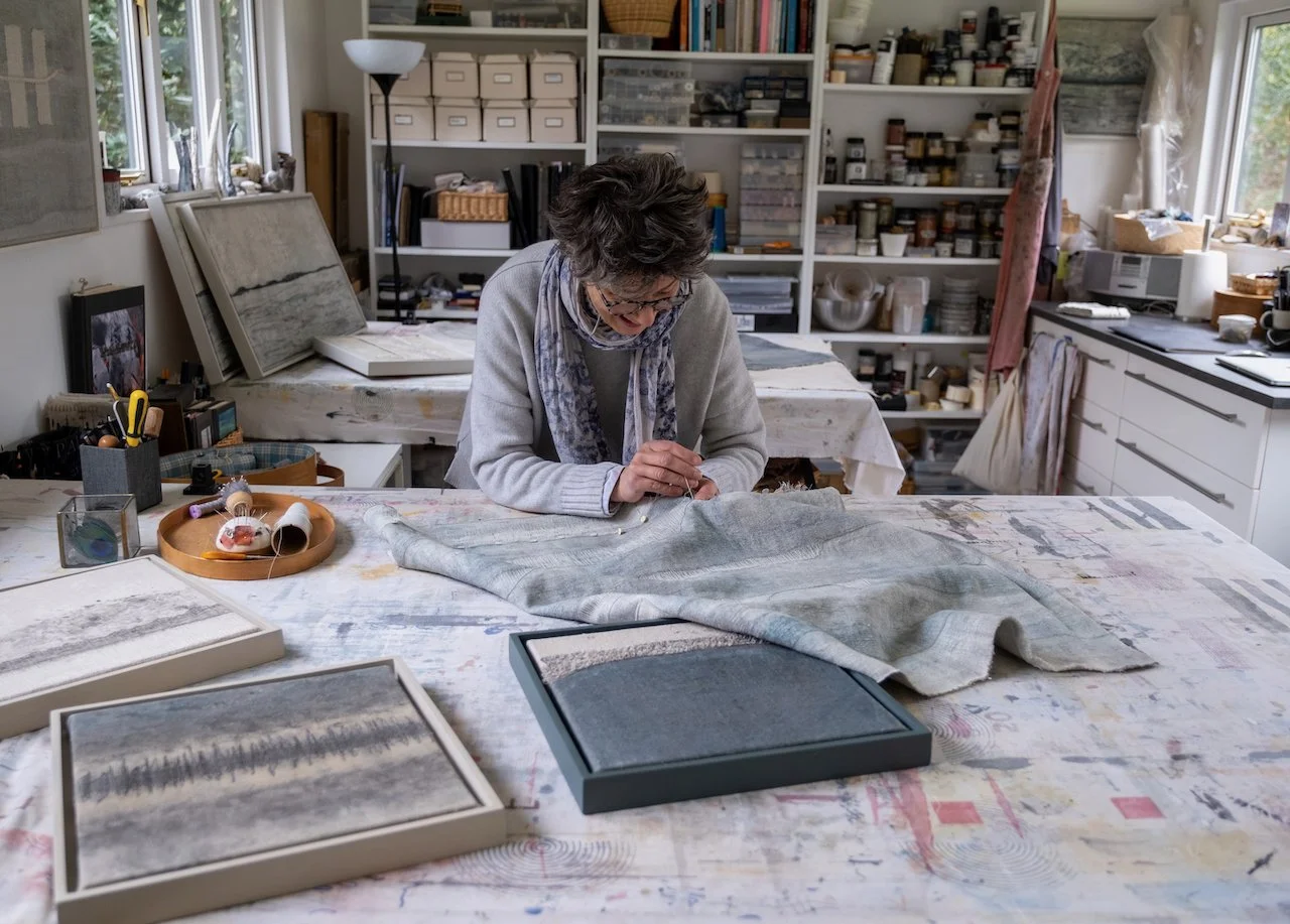 working in studio - stitching 'Fragile Horizons' (1).jpeg