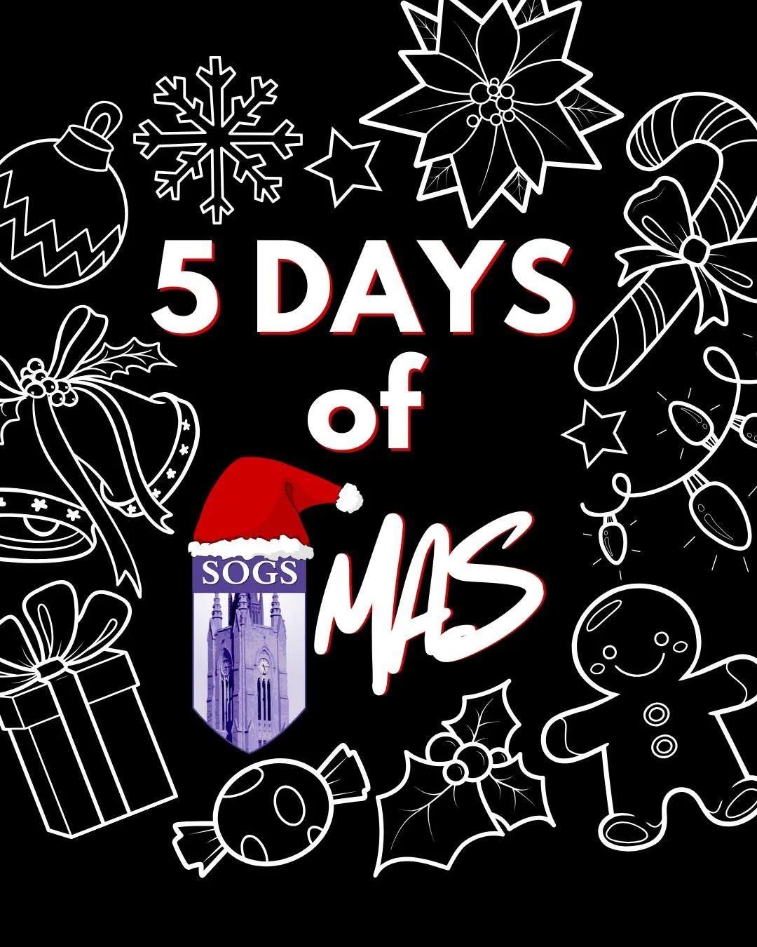 🎄The 5 Days of SOGSmas are almost here, and we're hosting events at the Grad Club! 

🎁 MAPLE &amp; MISTLETOE INTERNATIONAL CHRISTMAS: Monday, December 1 from 5 PM &ndash; 7 PM
☃️ UGLY HOLIDAY SWEATER PARTY: Wednesday, December 3 from 7 &ndash; 9 PM