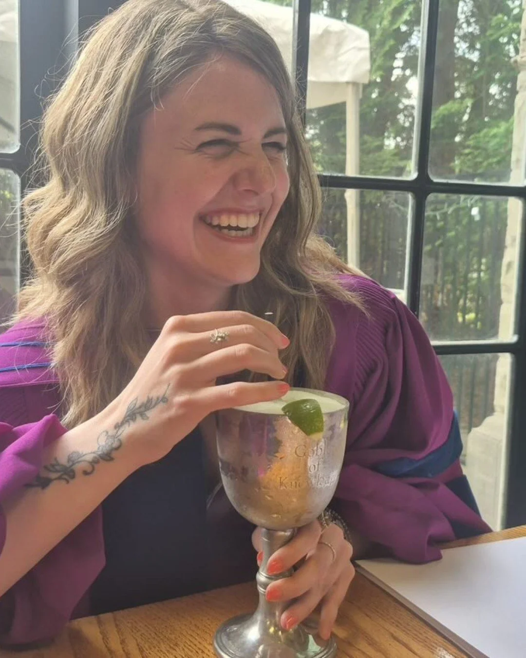 Cheers to Dr. Lisa Viviani, who graduated with a PhD in the Comparative Literature program last week! Dr. Viviani's dissertation is titled: "Beauty and the Bad Boy: Antiheroic Lovers Across U.S. and Italian Adolescent Romances." This work w