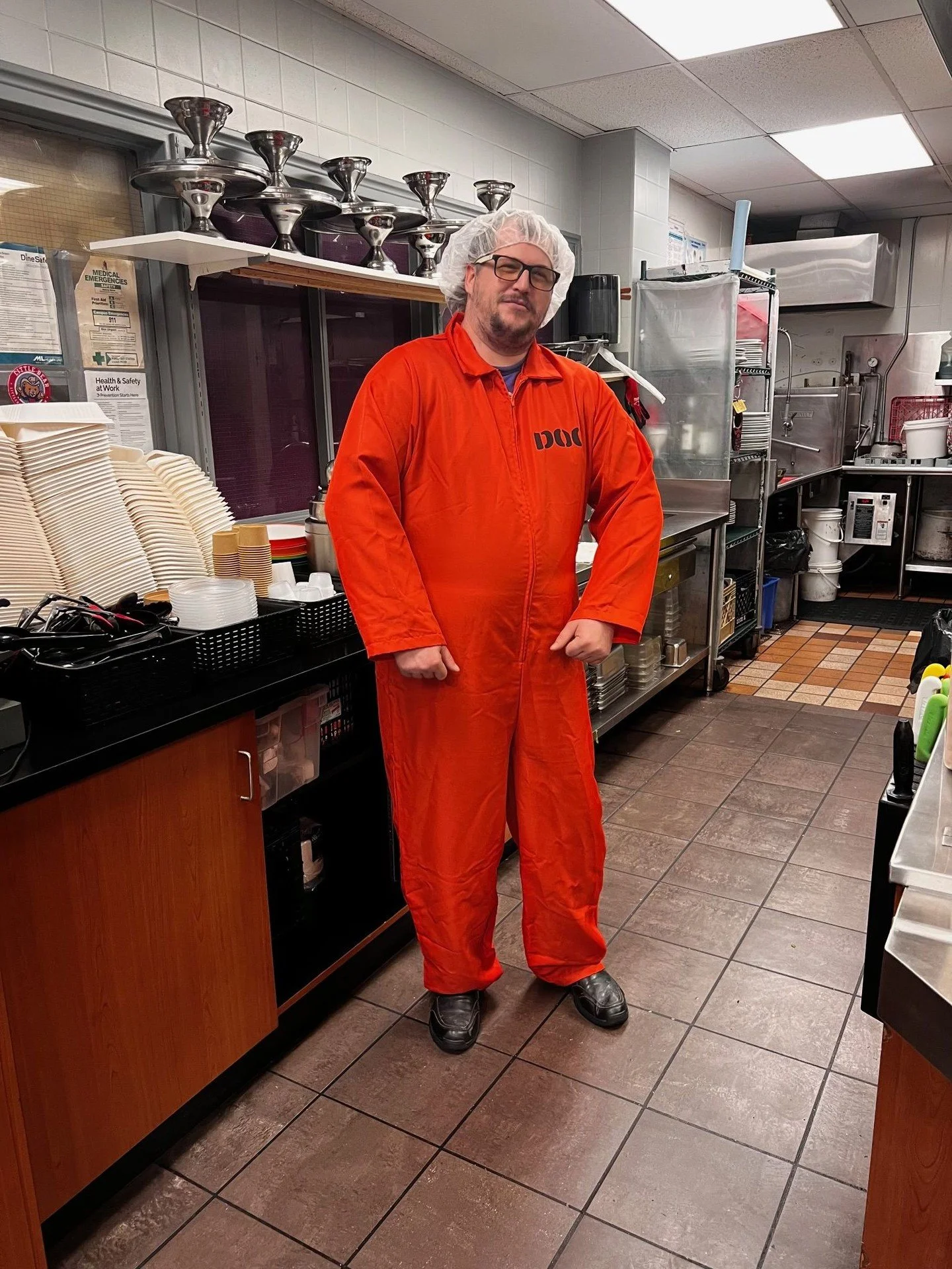 We're so excited for tonight's Halloween party at the Grad Club, Boos &amp; Brews! Dan's an Escaped Convict in our kitchen, getting prepped for the party! 

It kicks off at 8 p.m., and if you missed out on early tickets, don't fret: you can pay $5 at