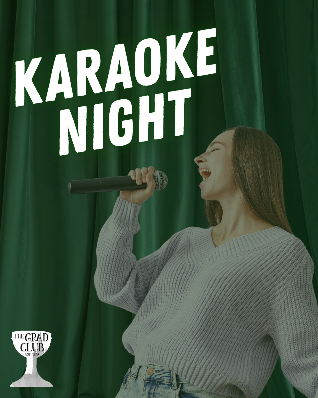 Karaoke every Friday at 8pm